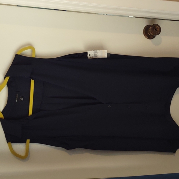 NWT AB Studio navy medium sleeveless blouse - Picture 1 of 6